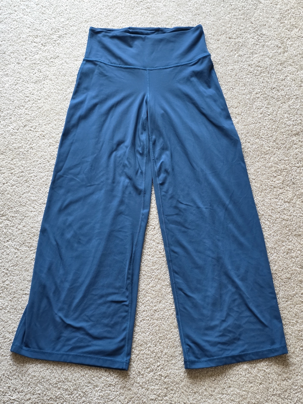 Athleta‎ Wide-Leg High Waist Pants - Teal Size Medium Petite - Picture 2 of 12